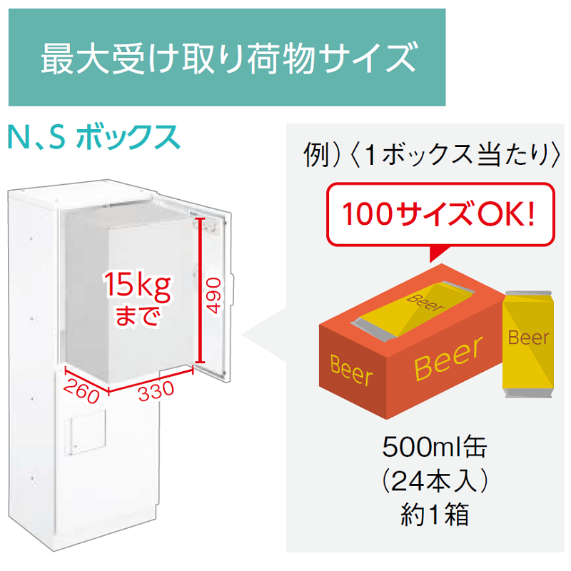 TBX-F1N-WW 宅配ボックス[共用仕様] 捺印装置付 Sボックス1段 防滴 ホワイト×ホワイト ダイケン