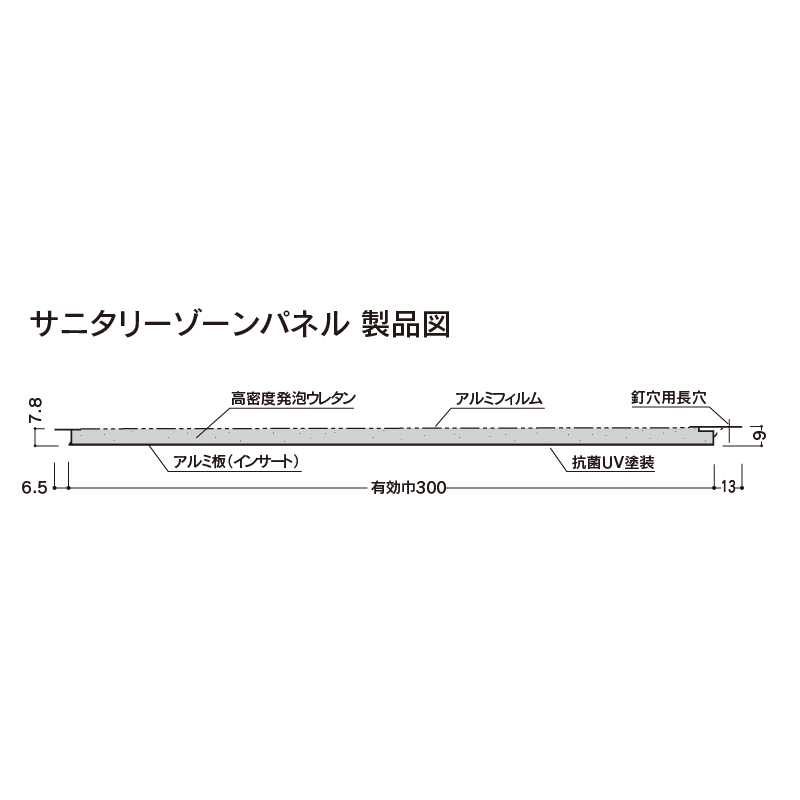 サニタリーゾーン パネル ロートシェス 2400mm SZP2R【ケース販売】6枚 浴室 脱衣室 サニタリー 抗菌