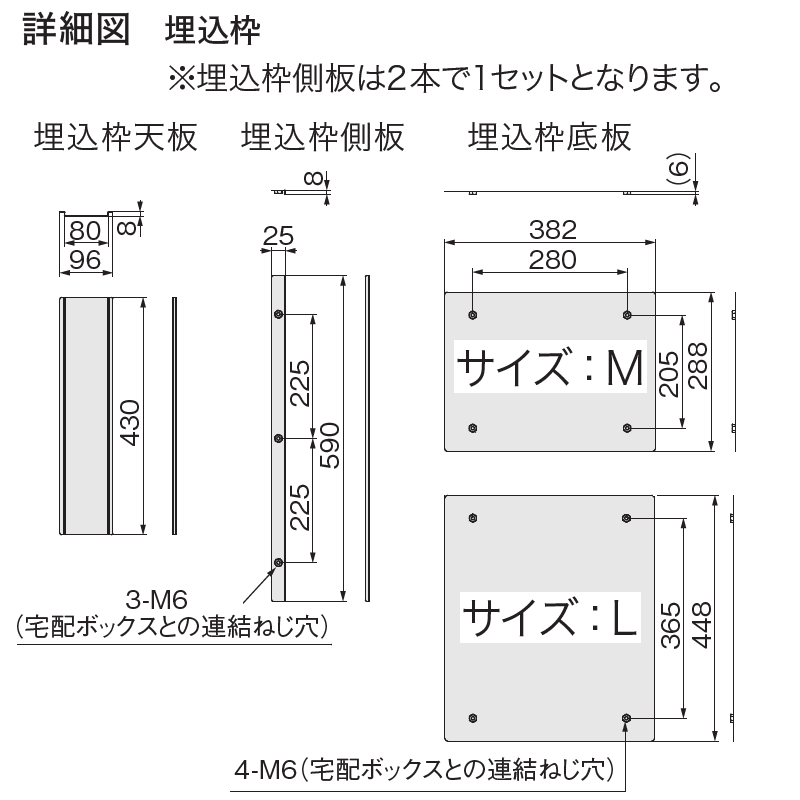 ナスタ Nasta Box+POST 宅配ボックス 埋込枠 KS-TL05-UW-L-MAK ナスタボックス プラスポスト Lサイズ用 壁埋込