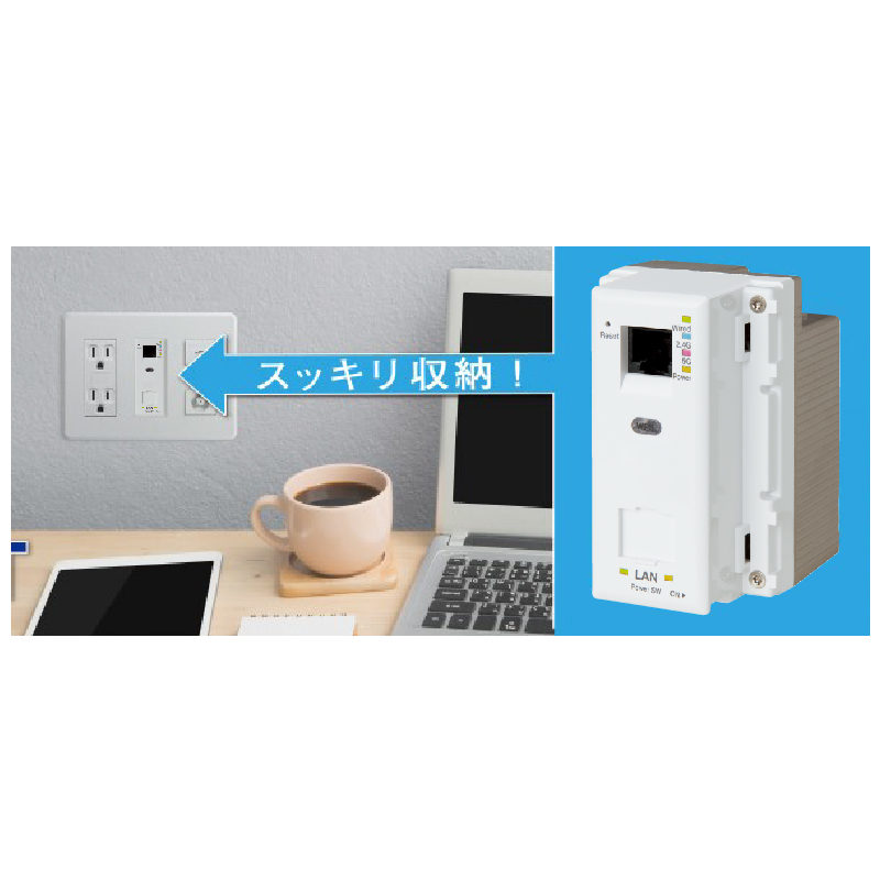 【アウトレット】 Wi-Fiユニット AC-WPSM-11ac Wi-Fiアクセスポイント WPS機能付き Wi-Fi AP UNIT 配線 因幡電機産業