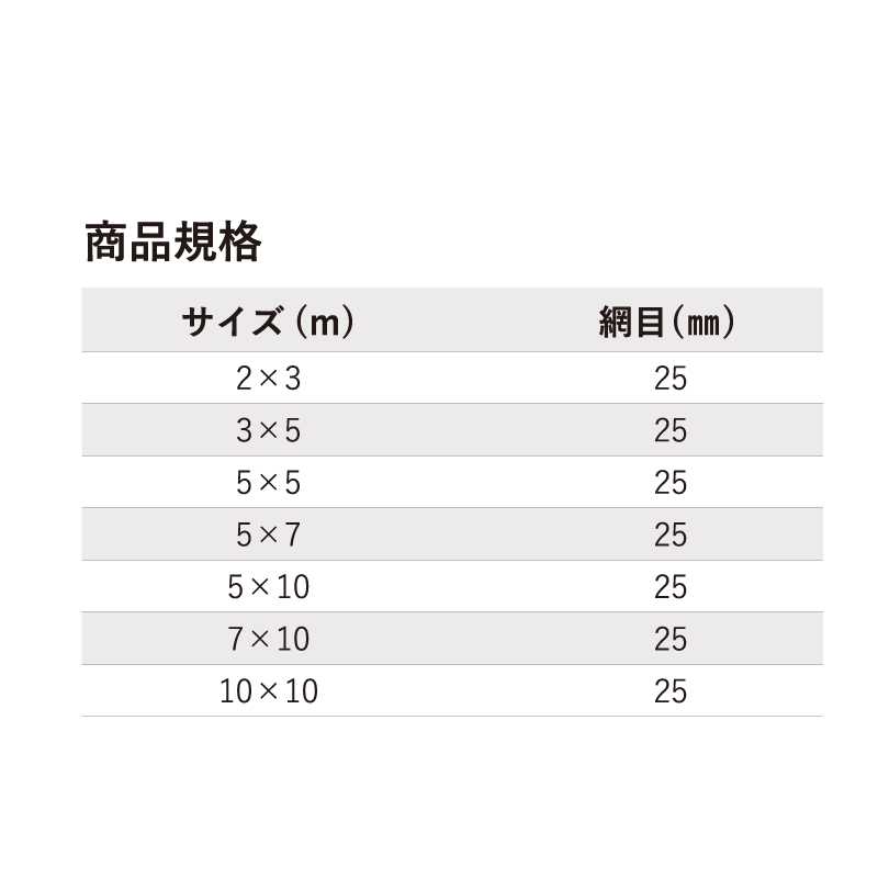 PP養生グリーンネット 25mm目 10×10（ｍ）