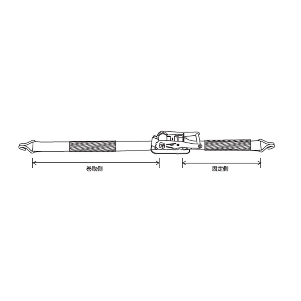 ラッシングベルト Jフック 青 幅50mm1＋5ｍ 75269【セット販売】12本入 使用荷重1500kg 荷締め フリーク