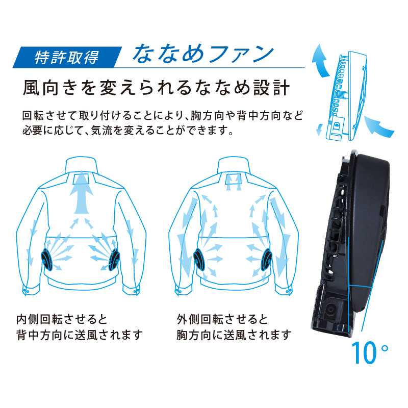 24V ファンセット ななめ RD9410PH サンエス 空調風神服 EFウェア 作業着 空調ウェア