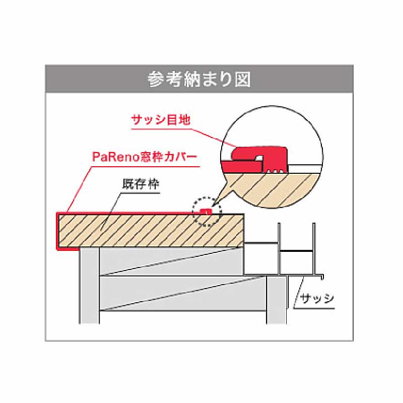 窓枠カバー パリノ FMC-2530-BW【ケース販売】2セット入 PaReno 城東テクノ Joto（法人限定）