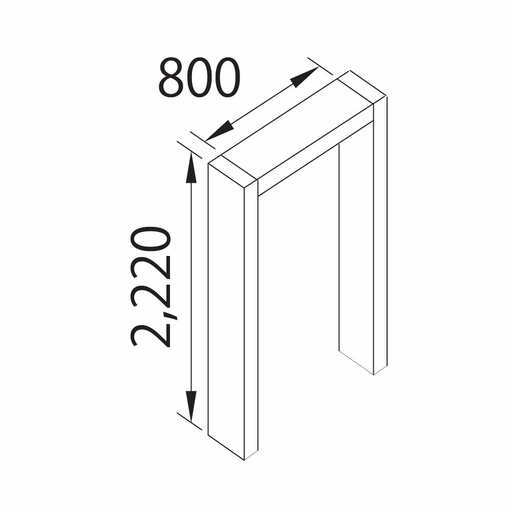 樹脂開口枠 開戸 FL163-3方枠 FL16D23【ケース販売】1セット入 樹脂枠 浴室建材 フクビ化学工業