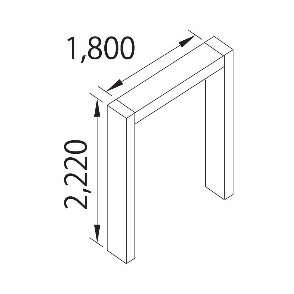 樹脂開口枠 引戸 FL163-3方枠 FL16S23【ケース販売】1セット入 樹脂枠 浴室建材 フクビ化学工業