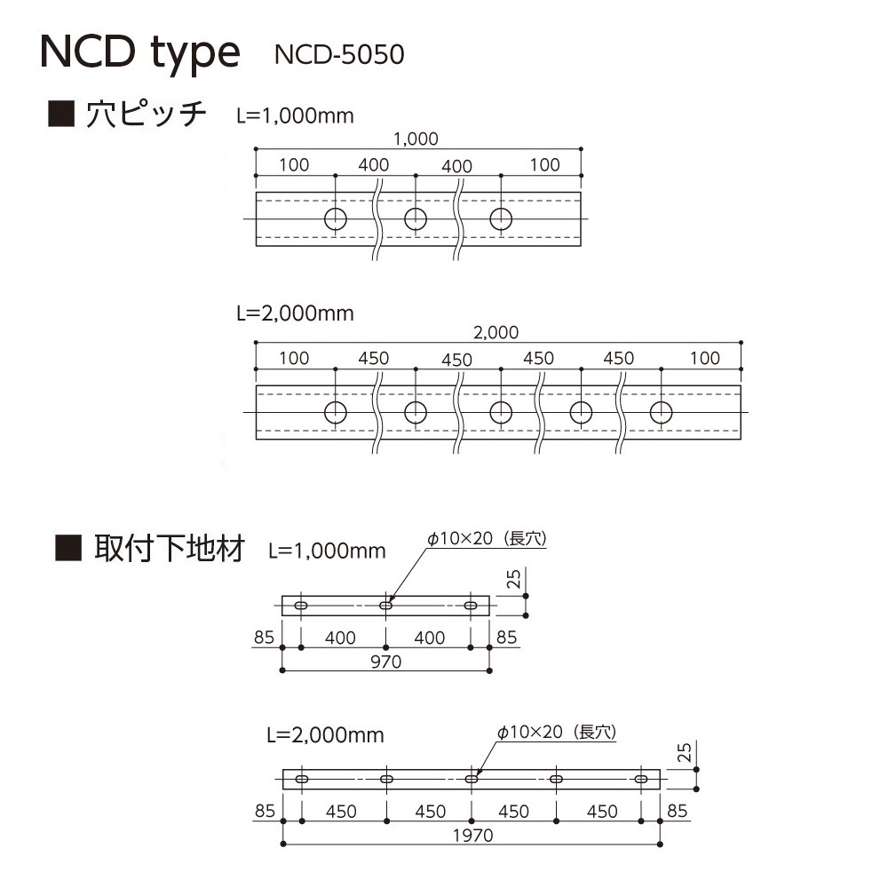 【受注生産】カーストッパー NCDタイプ 2m（中空）NCD-5050 ナカ工業（法人限定）