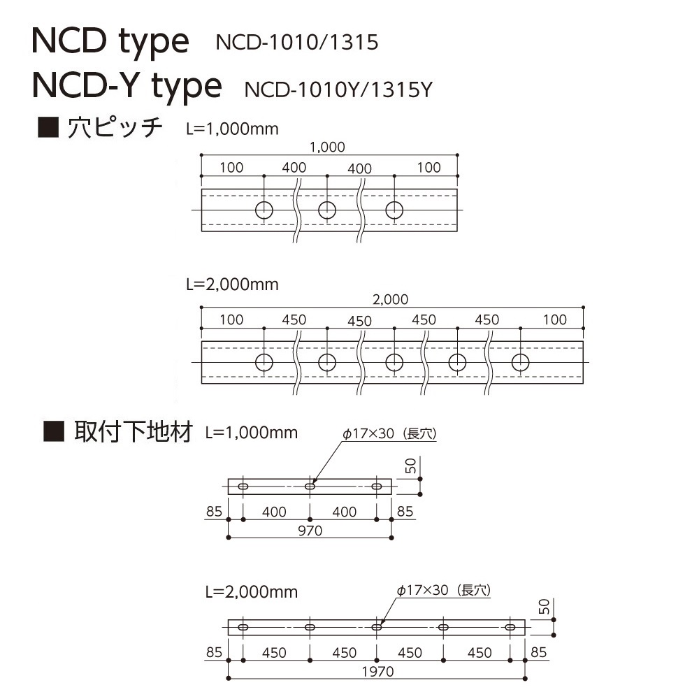 【受注生産】カーストッパー NCD-Yタイプ 1m（イエローライン入り･中空）NCD-1315Y ナカ工業（法人限定）