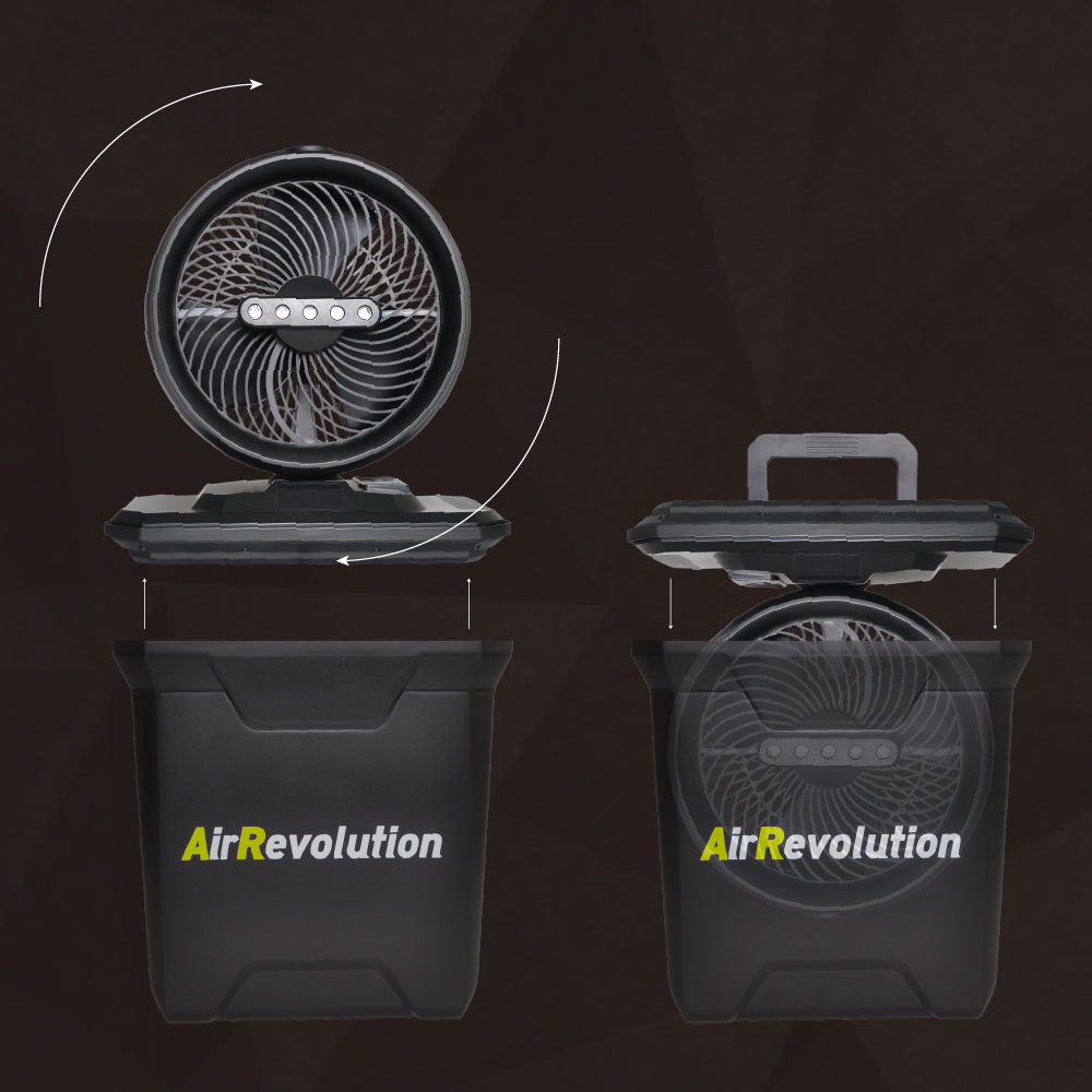 ミストファン AR ポータブル扇風機 屋外 業務用 熱中症対策 KMネクスト Air Revolution