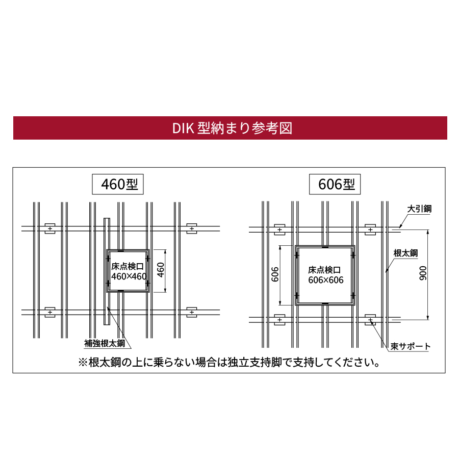 床点検口 木質フロア材向け 錠付 460角 KDIKSP2460  ステンレス目地 ダイケン(法人限定)