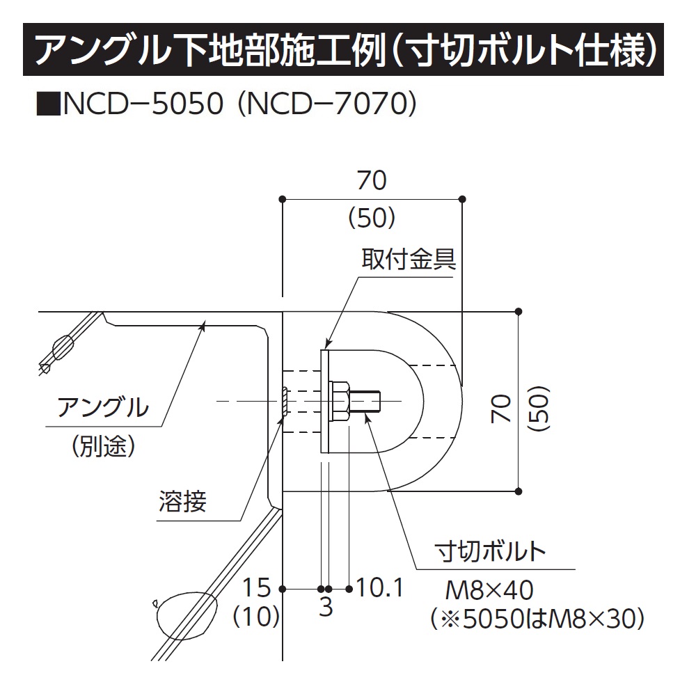 【受注生産】カーストッパー NCDタイプ 2m（中空）NCD-7070 ナカ工業（法人限定）