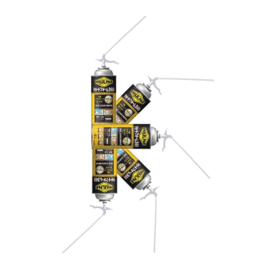 インサルパック ロングフォーム 360 1液 ノズル LF360【ケース販売】12本入 隙間 充てん 発泡ウレタン ABC