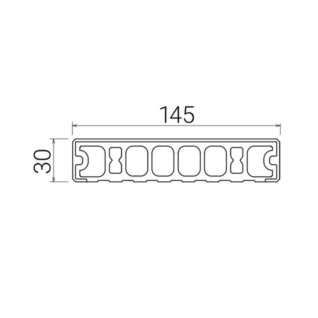 エコロッカ デッキ材【15本まで/回】 サンディブラウン DK2020V2(表層フラット仕上・サイドスリットなし)耐水 耐候 防電