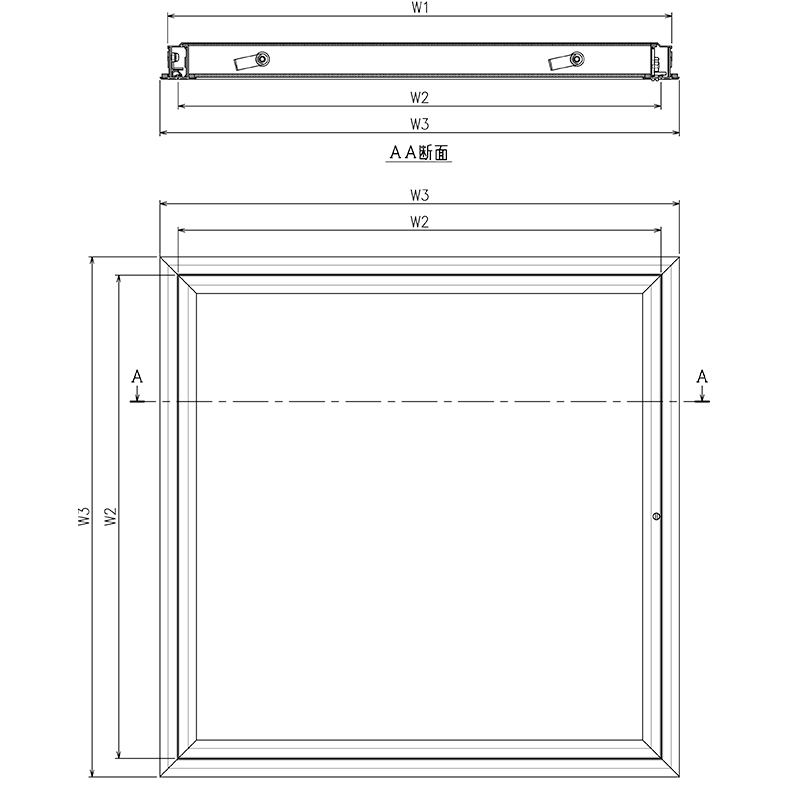 【アウトレット】10台/セット 天井 点検口 シーリングハッチ 気密タイプ CXES46W 458×458mm ダイケン（法人限定）