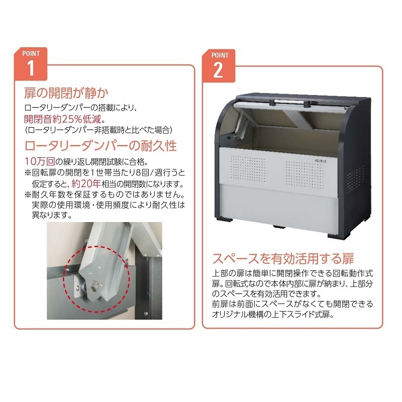 ダイケン クリーンストッカー CKR-1909-2 スチール製  幅1950×奥行900 1450L ゴミ収集庫