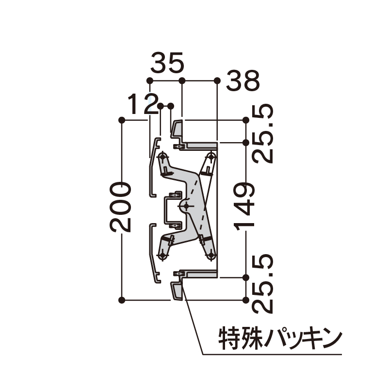 プッシュ式 レジスター 順風 標準タイプ シルバーホワイト 200×250(mm) PLGK【ケース販売】20個