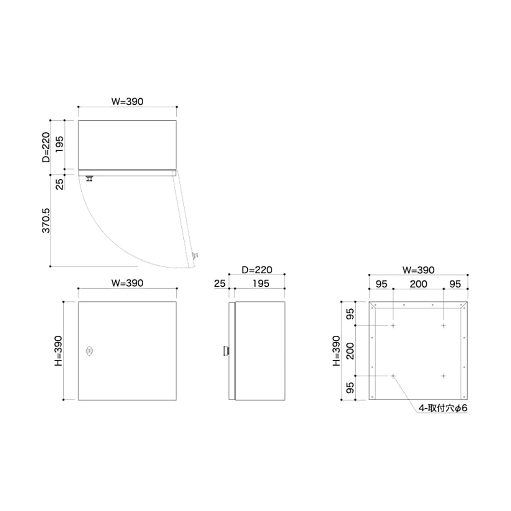 宅配ボックス 3333V2R 右開き(R) ステングレー(SG) 前入前出 ダイヤル錠 3333V2R-SG-DL コーワソニア