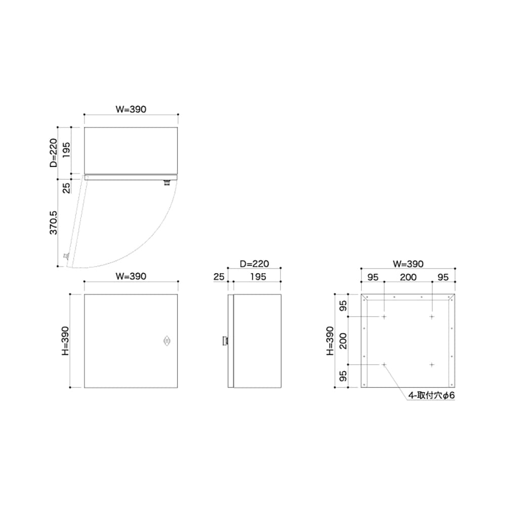 宅配ボックス 3333V2L 左開き(L) ステングレー(SG) 前入前出 シリンダー錠 3333V2L-SG-SL コーワソニア