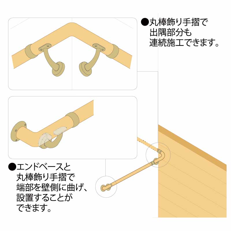 エンドベース マルボ21用 シルバー KSB-SEBN 手摺部材 永大産業 EIDAI