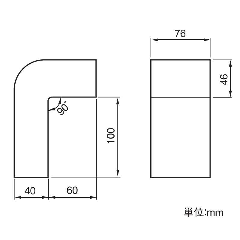 【送料無料】はいとい水下(76×46系列) ガンメタ タニタ 雨どい GGF-31448 【条件：メーカー合計2万円以上/回】