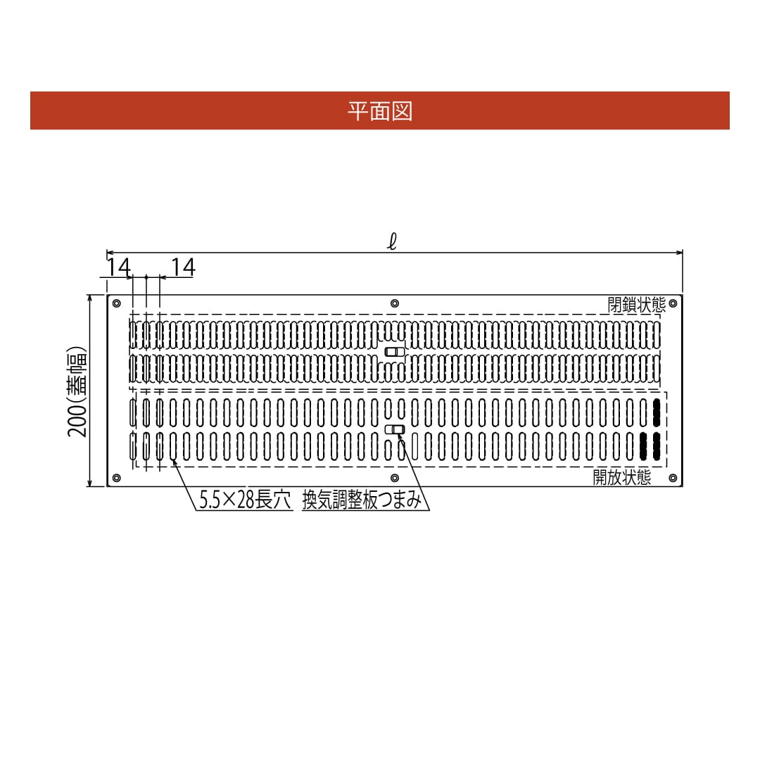フロア換気口 B5A アルミ 防虫網 自動換気調整板付 シルバー B5NDA600 体育館 床下換気 換気口 ダイケン