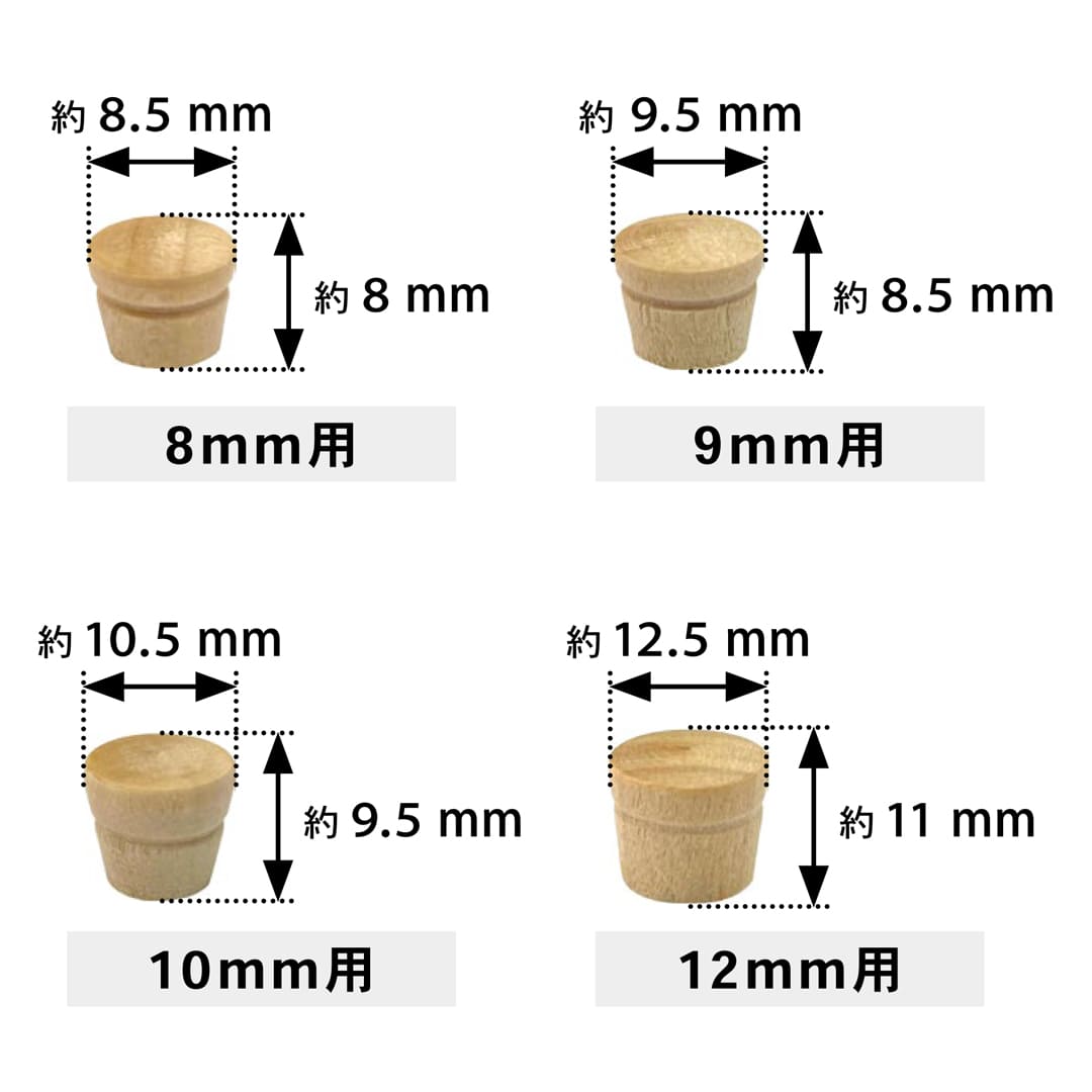 ノンヘッドキャップ ダボ穴用 10mm用 10号 C-NDKK10-100【小箱：100個入】ダンドリビス