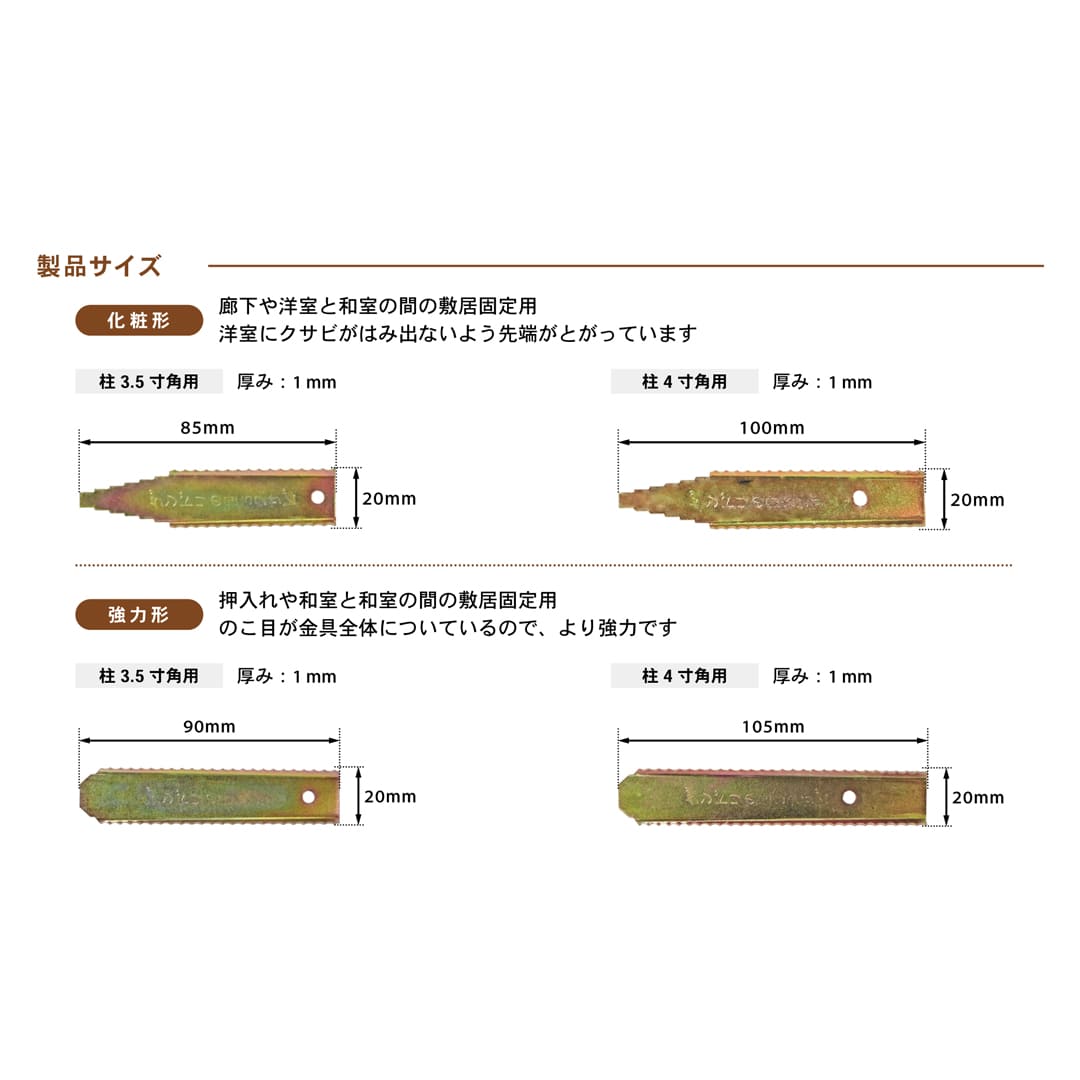 目ちクサビ 化粧形3.5寸用 10号 K-MKK35X-QX【小箱：82本入】ダンドリビス