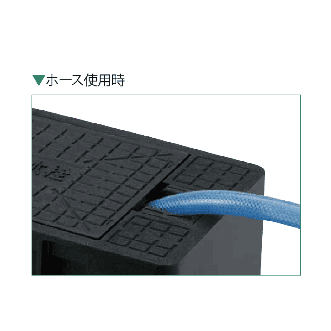 散水栓ボックス 本体:黒 蓋:青 JS-3B【ケース販売】5個入 樹脂製ボックス ボックス 管材(法人限定)