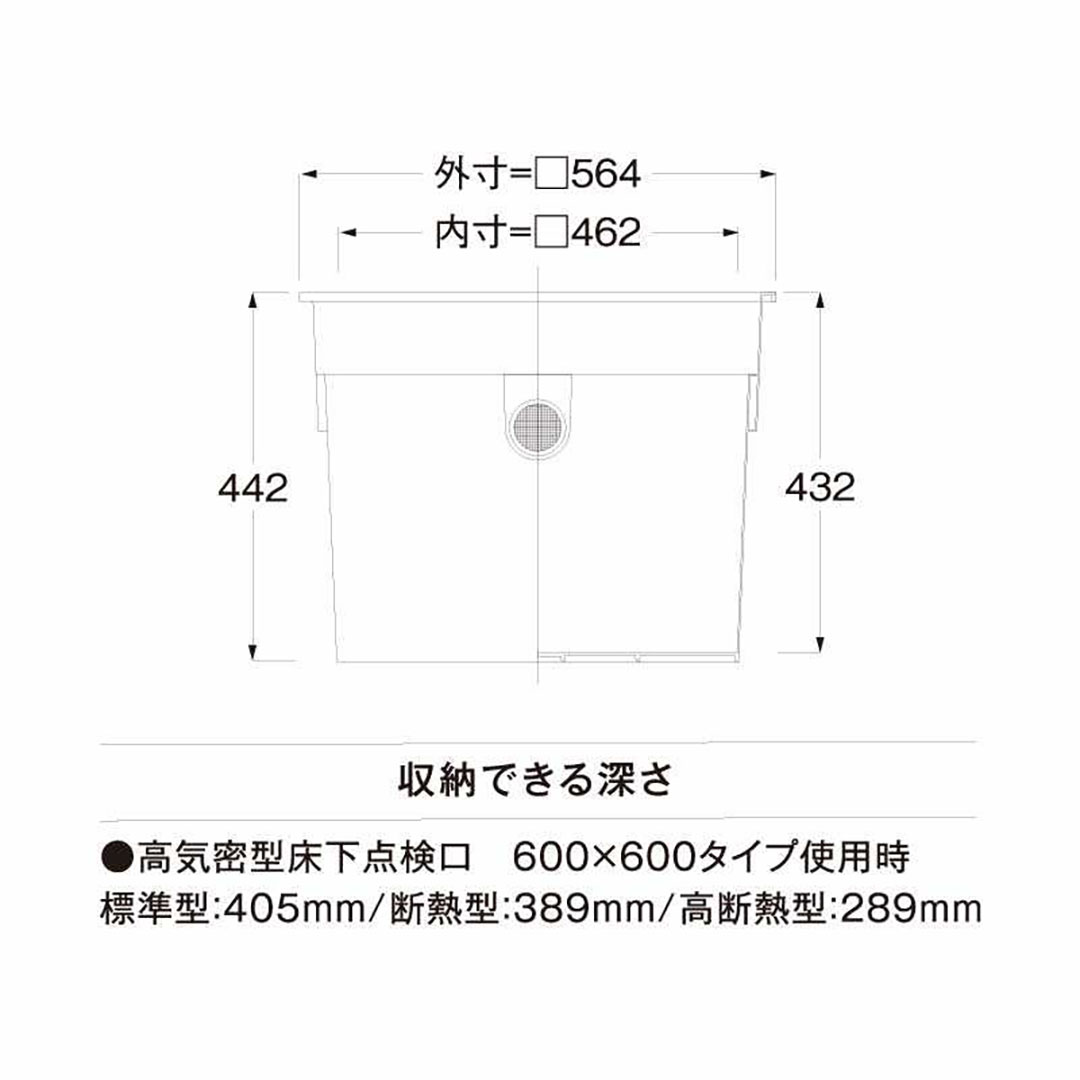 床下収納庫 600×600用 深型タイプ SPF-60S3 アイボリー 城東テクノ 収納庫（法人限定）