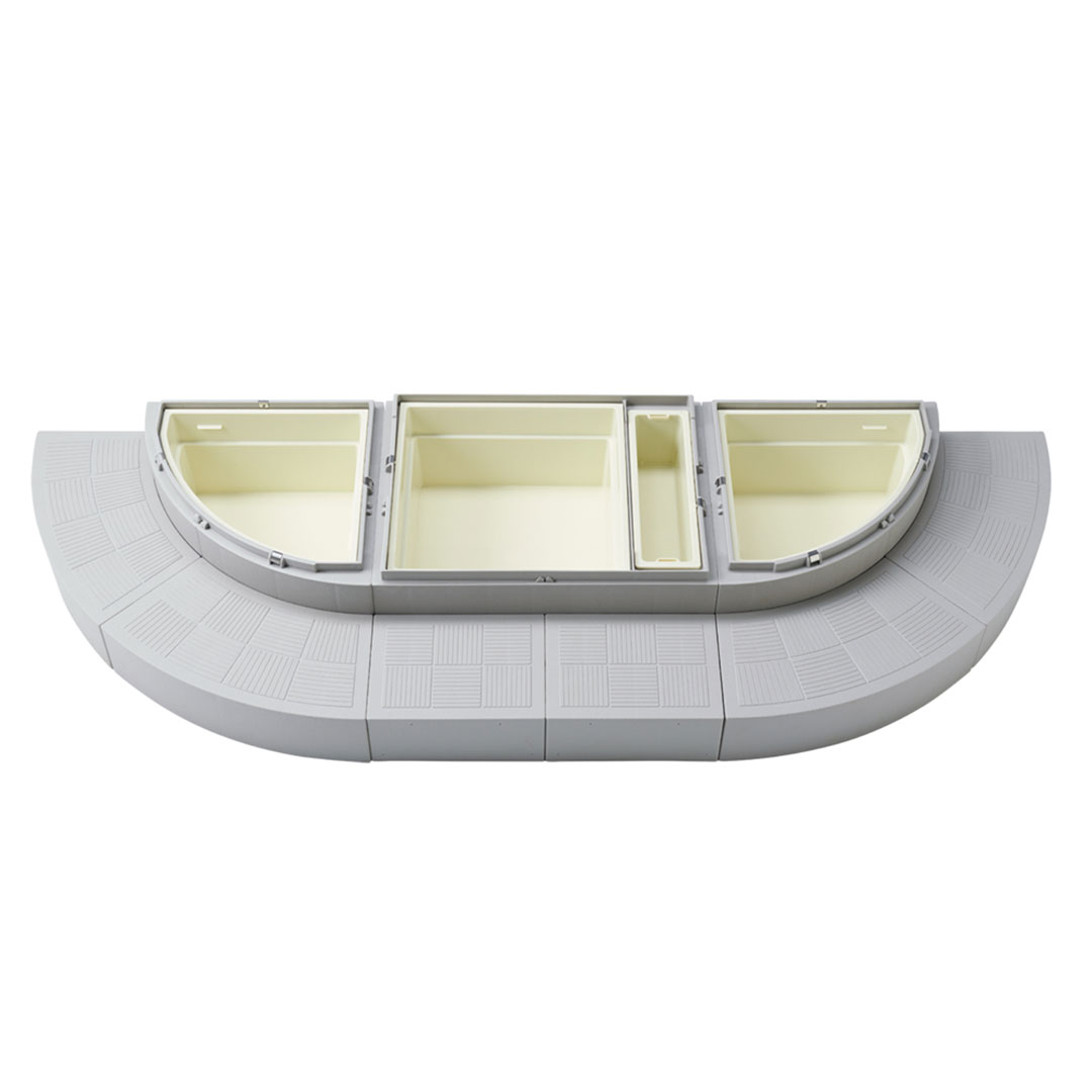 ハウスステップ Rタイプ 収納庫無 CUB-8060W-3 城東テクノ 勝手口ステップ(法人限定)