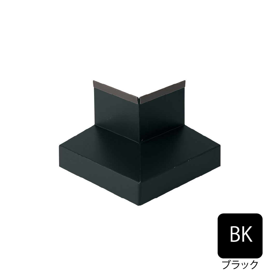 鋼板製WMスリムオーバーハング(穴なし・軒天材後張りタイプ)出隅 HF-S456022対応 ブラック HF-S456022SD-BK 城東テクノ