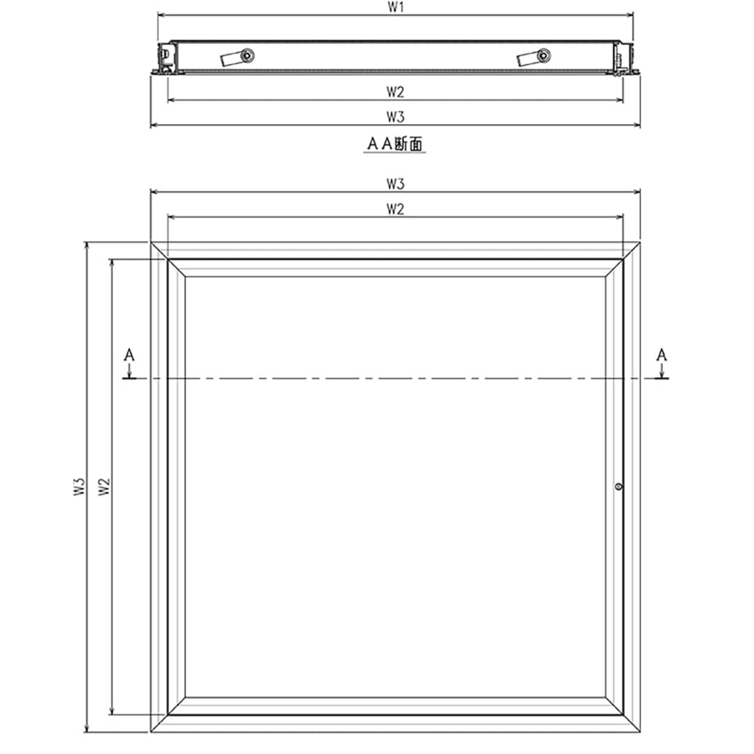 天井 点検口 シーリングハッチ 気密タイプ 10台/セット CXES46W 458×458mm ダイケン（法人限定）【アウトレット】