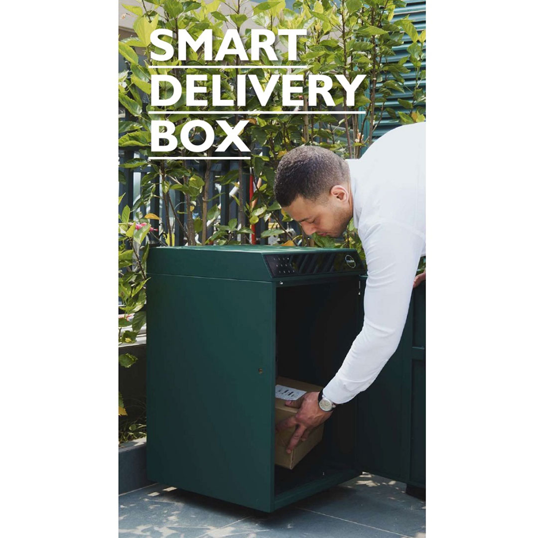 スマート宅配ボックス KBX-31LG 前入前出 タッチパネル解錠 スマホアプリ解錠 Bluetooth接続 組立式 ダイケン