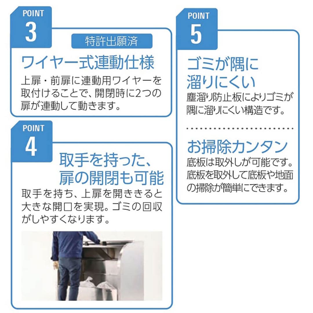 ダイケン クリーンストッカー CKS-1007H ステンレス製 非接触開閉 幅1000×奥行750 600L ゴミ収集庫
