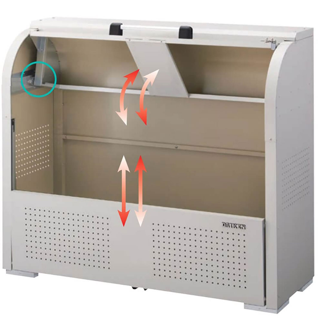 ダイケン クリーンストッカー CKE-R1305 スチール製 スリム 幅1350×奥行500 600L ゴミ収集庫