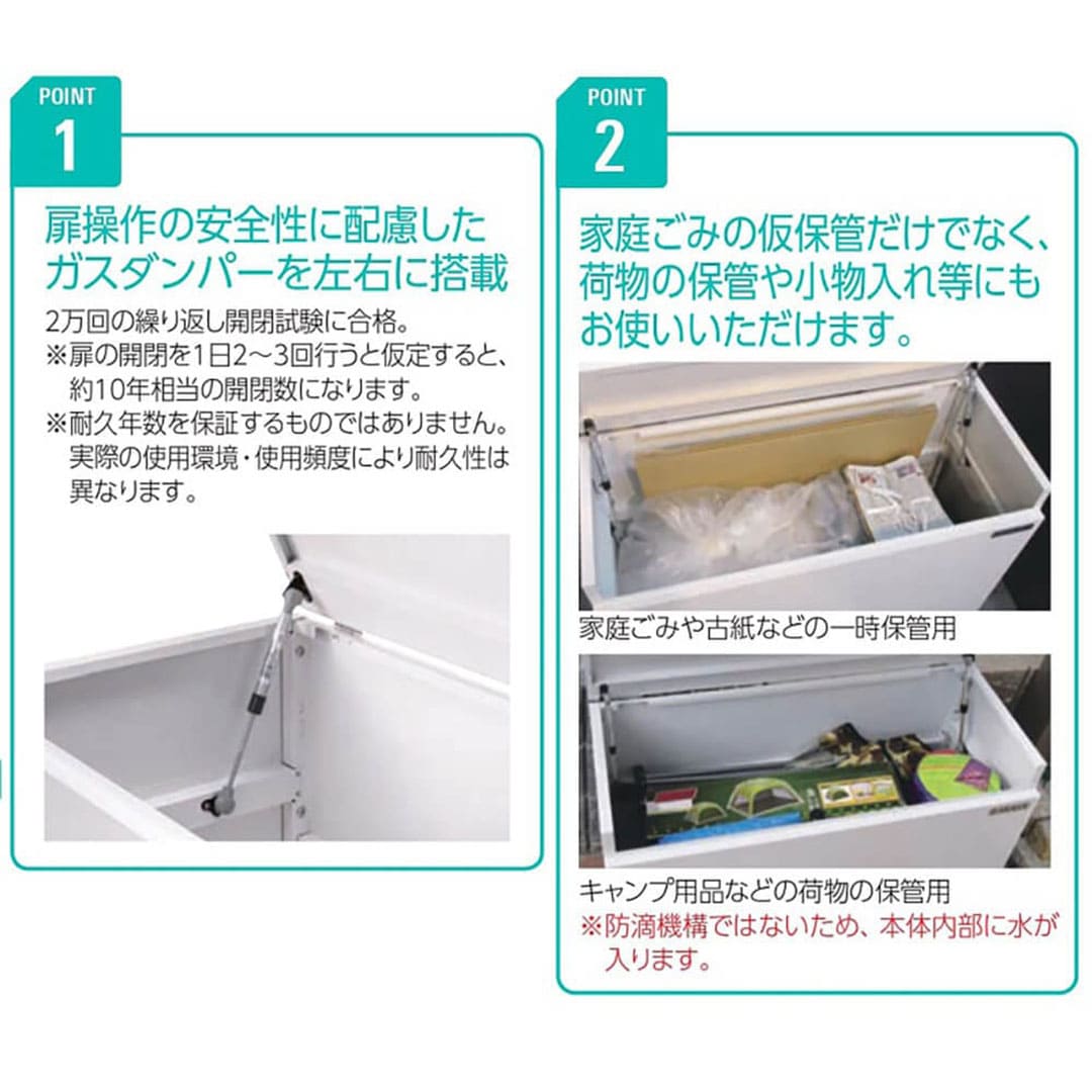 ダイケン クリーンストッカー CKH-1004W コンパクト ホワイト 幅1000×奥行400 200L ゴミ収集庫