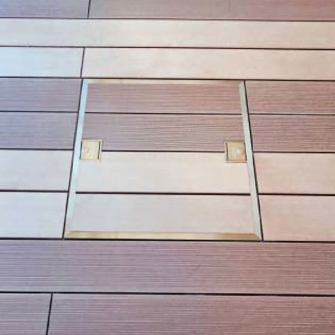 床点検口 ウッドデッキ向け 錠付 450角 KFDIK45B  アルミブロンズ ダイケン(法人限定)