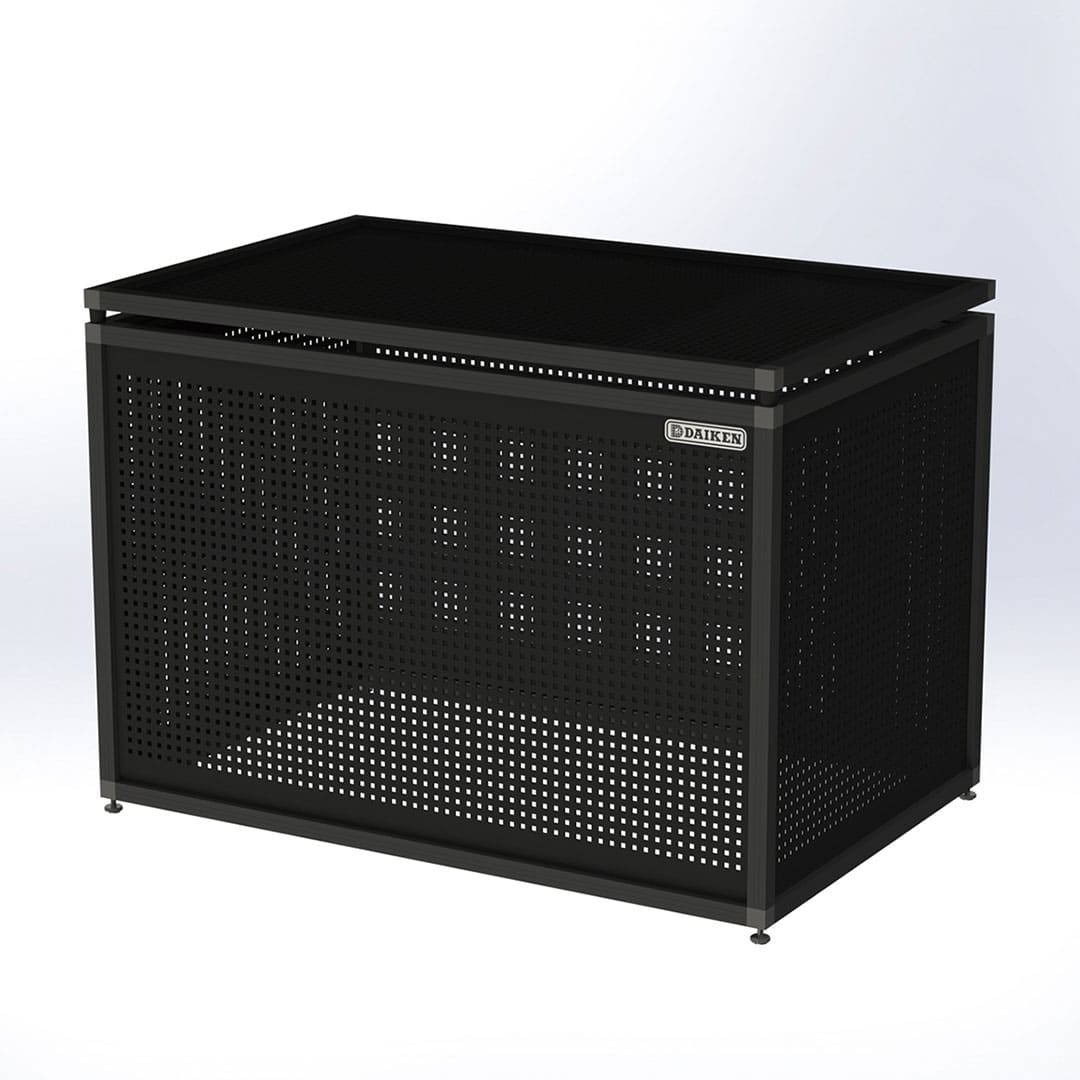 ダイケン クリーンストッカー CKP-1006 アルミ製 パンチング ブラック 幅1000×奥行650 400L ゴミ収集庫