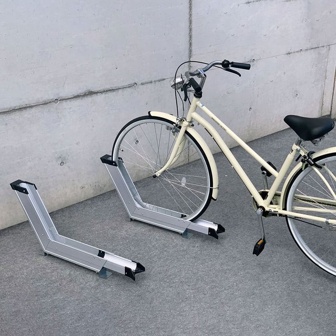 ダイケン 自転車ラック CS-AL1A-S  アルミ製 電動アシスト自転車対応 屋外駐輪場 独立式サイクルスタンド