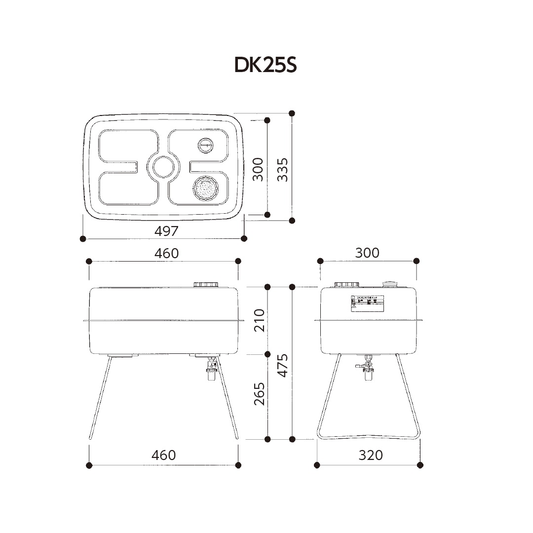 室内用 ホームタンク 25型 自在ストレーナー付（容積25L・容量22L）DK25S ダイケン【北海道エリア】