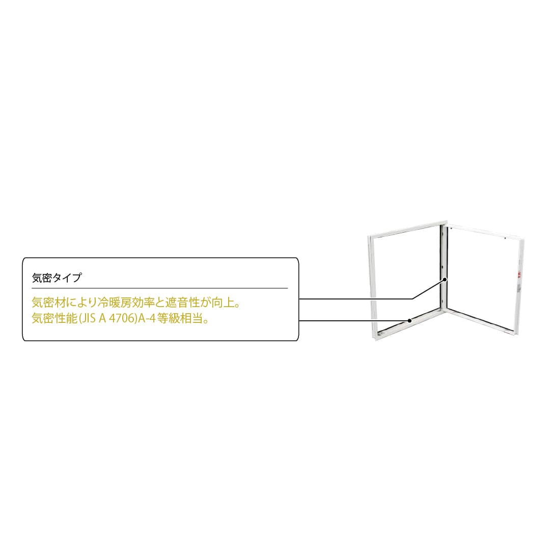 壁点検口 WXB型 錠無 450角 シルバー WXB45 気密タイプ 横開き 額縁 ダイケン(法人限定)