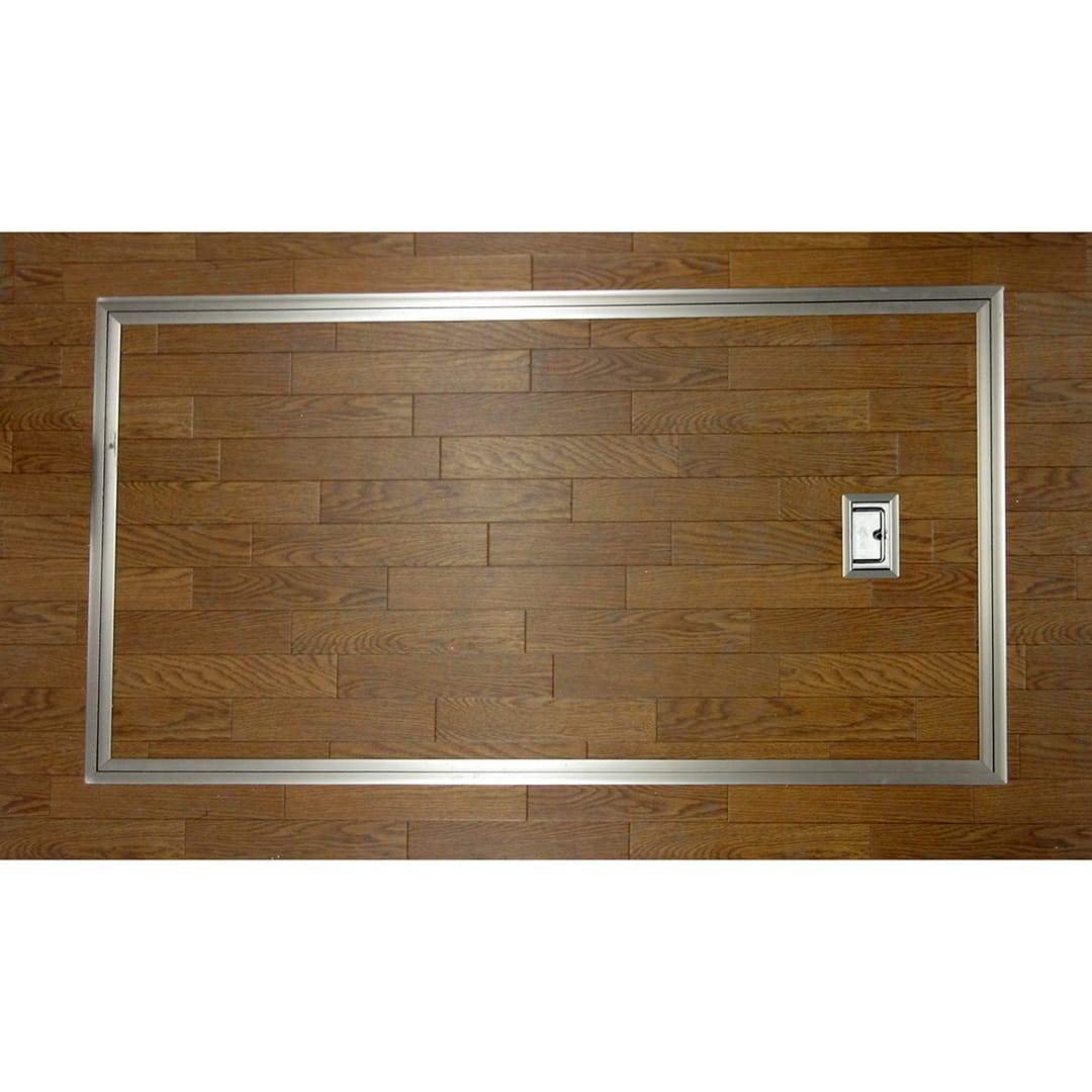 ホーム床点検口 HXJ型 床ハッチ 619×919 艶有シルバー HXJ609S 簡易気密 仕上厚15mm ダイケン(法人限定)