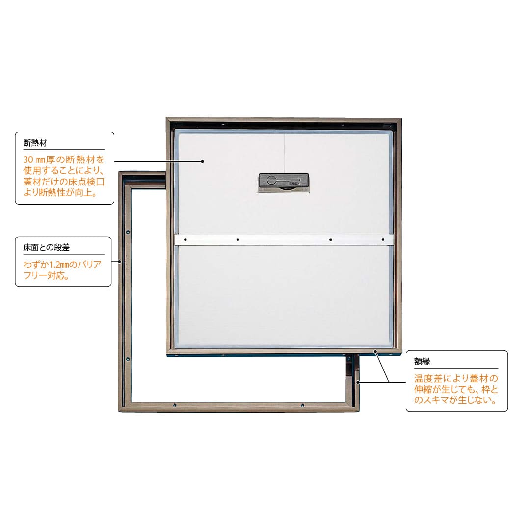 【6台以上で送料無料】ホーム床点検口 HFIB型 600角 艶有ブロンズ HFIB260 簡易気密 仕上厚15mm ダイケン(法人限定)