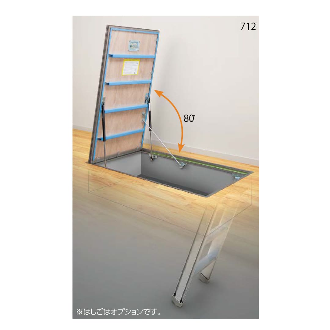 ホーム床点検口 HXJ型 床ハッチ 619×1519 艶消ブロンズ HXJ615B 簡易気密 仕上厚15mm ダイケン(法人限定)