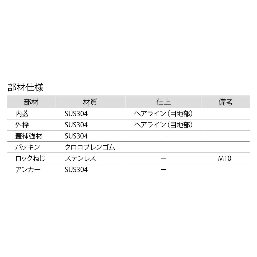 床点検口 FSMPD型 錠無 450角 ハンドル付 FSMPD45H ステンレス目地 防水 モルタル充填 ダイケン(法人限定)