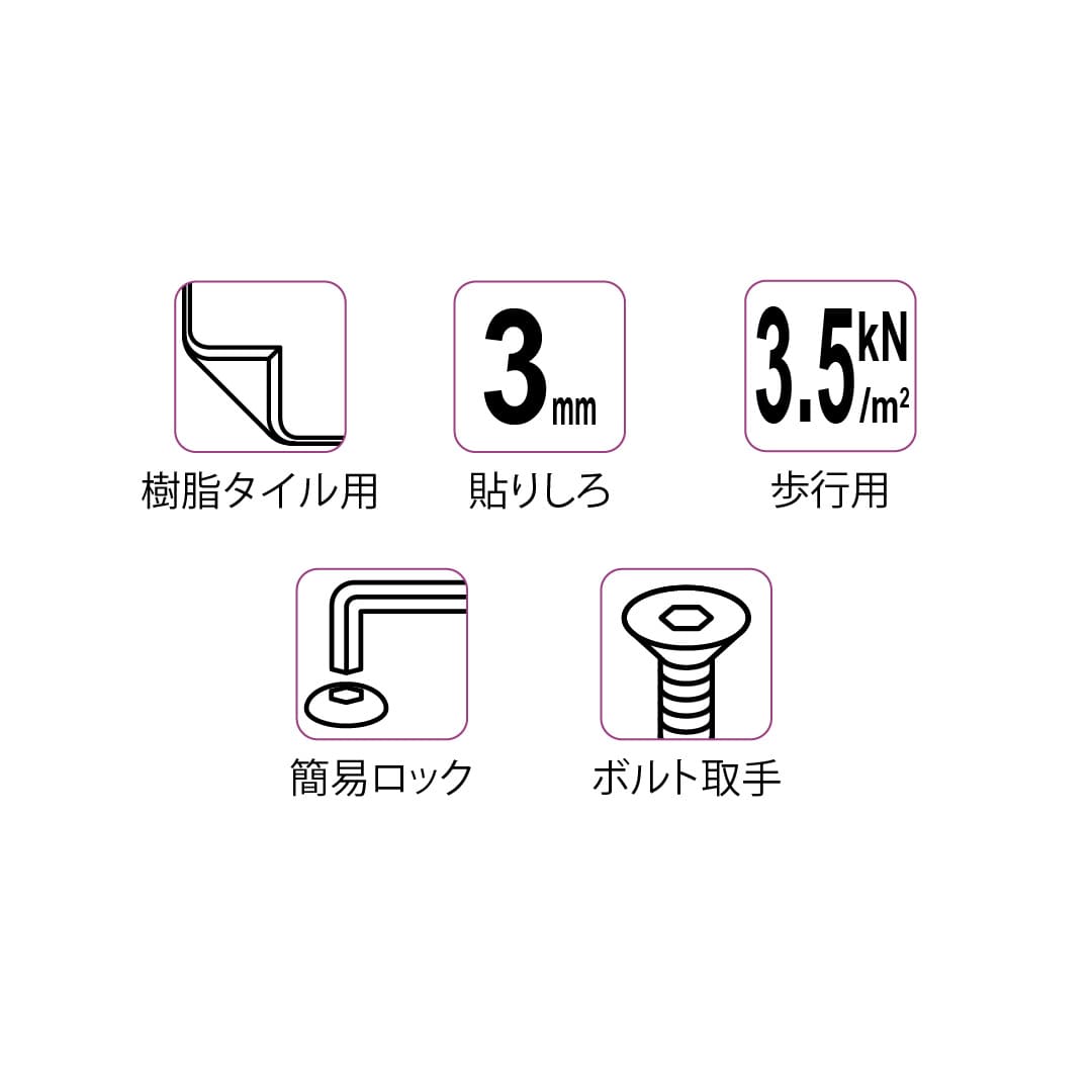 床点検口 FWPP型 750角 FWPP75 ステンレス目地 防水 防臭タイプ 樹脂タイル用 ダイケン(法人限定)