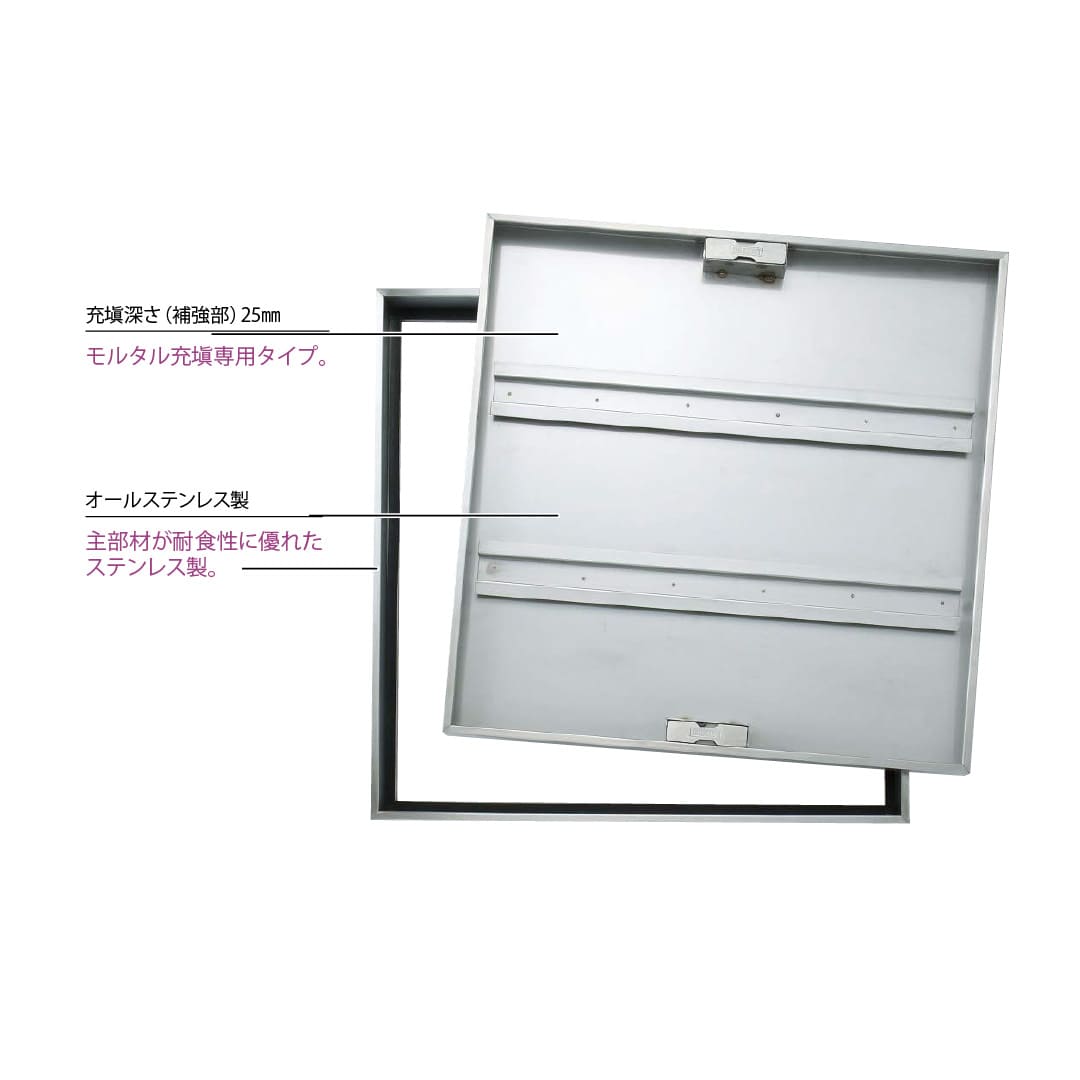 【3台以上で送料無料】床点検口 FSRM型 450角 FSRM45 ステンレス目地 モルタル充填用 ダイケン(法人限定)