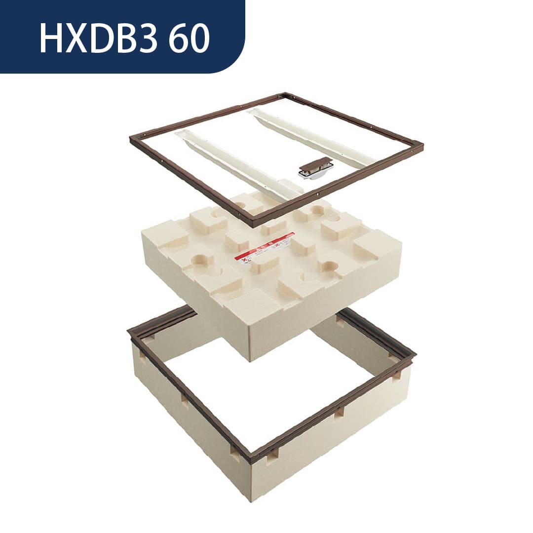 ホーム床点検口 HXD型 600角 艶消ブロンズ HXDB360 簡易気密 仕上厚15mm ダイケン(法人限定)