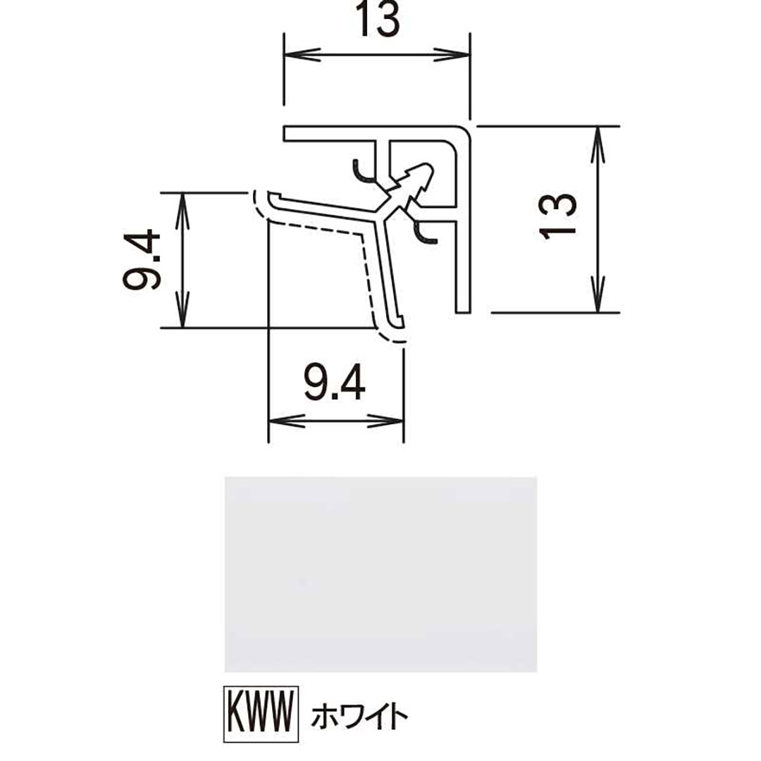 鏡面 アルパレージ用 入隅 セパレートホワイト 2450mm AES2KWW【ケース販売】20本 壁面 化粧パネル 内装