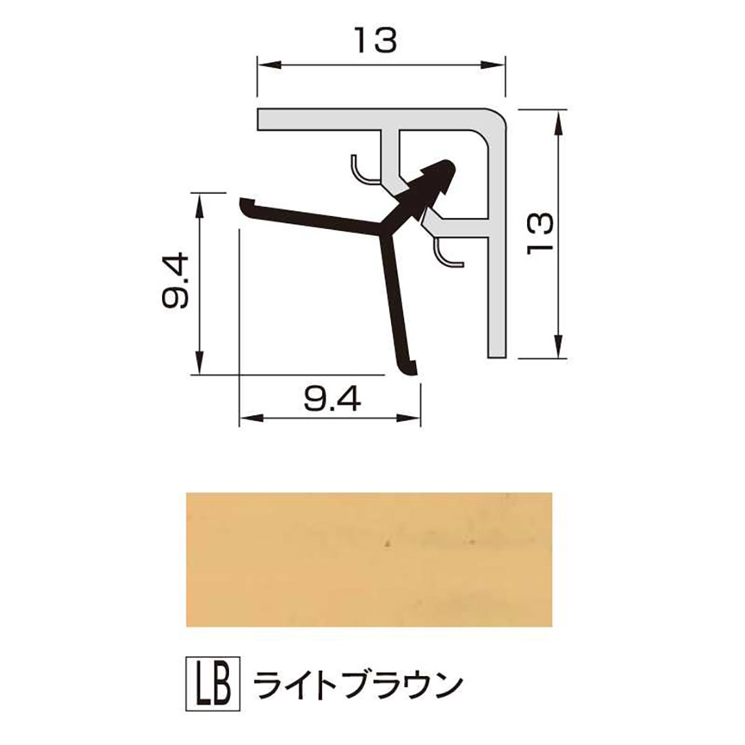 アルパレージ用 入隅 セパレートライトブラウン 2450mm AES2LB【ケース販売】20本 壁面 化粧パネル 浴室
